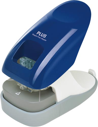 ペーパークリンチ　卓上型　１２枚とじ　ブルー