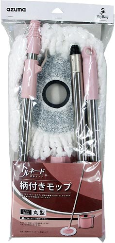トルネード丸型モップ　ピンク