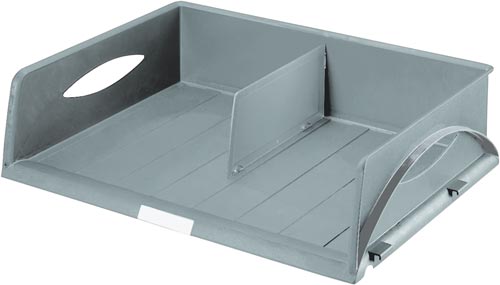 プラス　ソートトレー　ジャンボ横型Ａ３グレー　４個