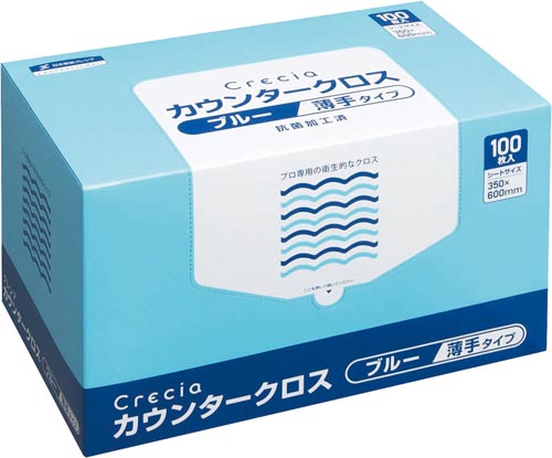 クレシア　カウンタークロス　薄手ブルー　１００枚