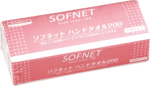 ソフネットハンドタオル　２００枚　小判　４０パック