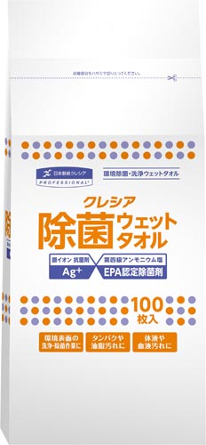 クレシア除菌ウエットタオル　１００カット　詰替用