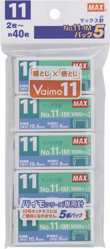 マックス　１１号針ＮＯ．１１－１Ｍ　５箱