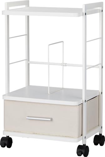 Ｋａｔａｚｕｋ引出付足元収納ワゴン幅３５０白３台