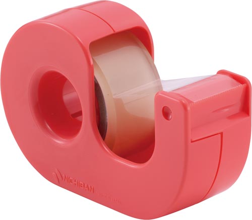 セロテープ小巻カッター付まっすぐ切れるタイプ赤×５