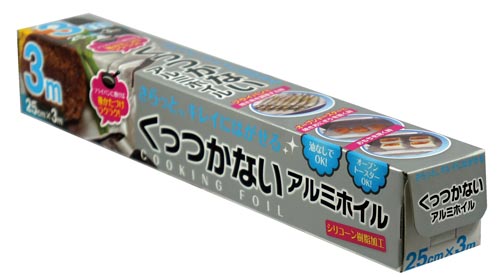 くっつかないアルミホイル　２５ｃｍ×３ｍ