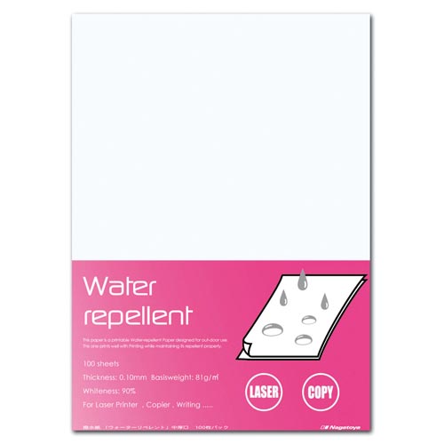 撥水紙ウォーターリペレント　Ａ４　中厚口　１００枚