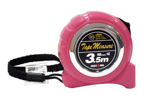 ロック付メジャーＪＩＳ付　１６ｍｍ幅×長さ３．５ｍ