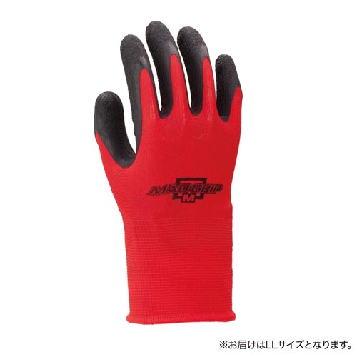 マッドグリップ　１０双組　レッド　ＬＬサイズ