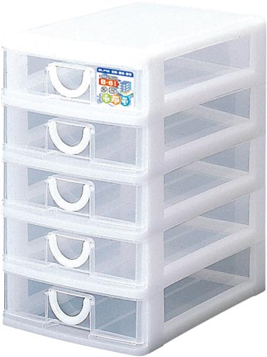 エルピスＢ６　浅型５段　白　３個入