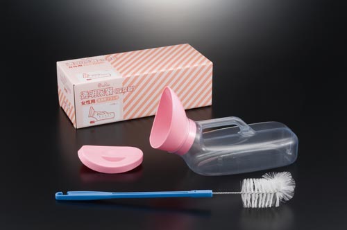ＳＡ　　塩ビ透明尿器　女性用（洗浄用ブラシ付）