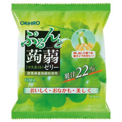 ぷるんと蒟蒻ゼリーパウチマスカット６個×８※