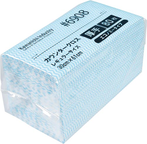 カウンタークロスエコノミー厚手レギュラー８０枚　青