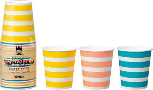 しましま　ペーパーカップ２０５ｍｌ　２０個