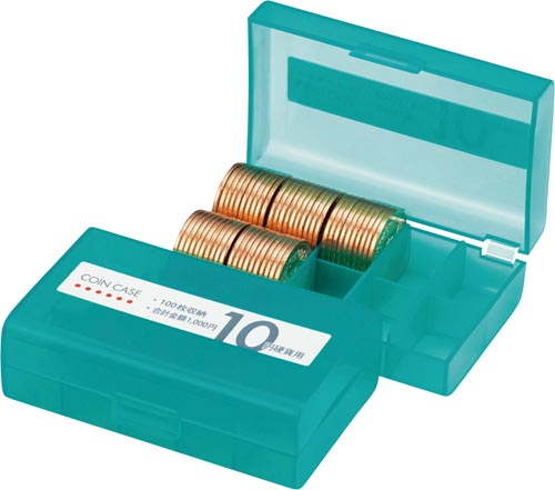 コインケース（１００枚収納）１０円硬貨用×５