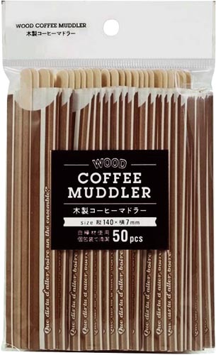 木製マドラー　袋入り　１セット（５０本×１０入）