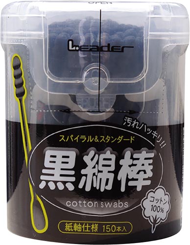 リーダー　黒綿棒　１５０本入×１０