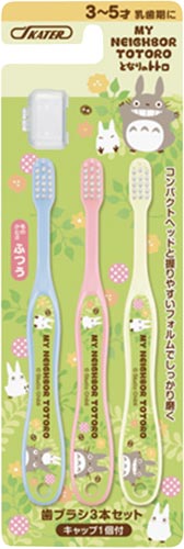 園児用歯ブラシ３Ｐ　となりのトトロ　プランツ　×３
