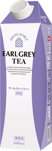 ホワイトノーブル　アールグレイティー無糖１Ｌ　６本※