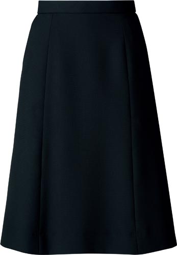 Ａラインスカート　ロングＡＳ２３２１　ブラック２１