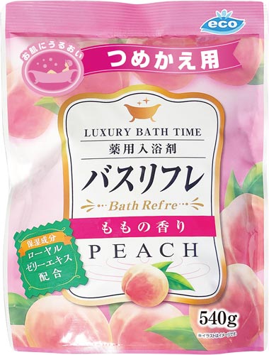 バスリフレ薬用入浴剤つめかえ用桃の香り５４０ｇ