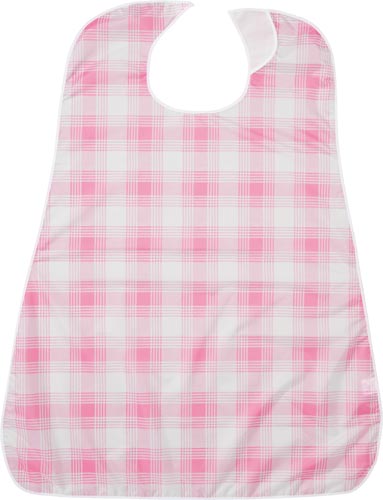 ＬＯｒ食事用エプロン　ピンクチェック
