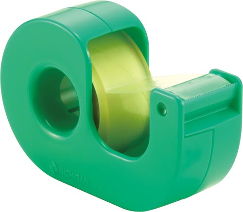 セロテープ小巻カッター付まっすぐ切れる　グリーン