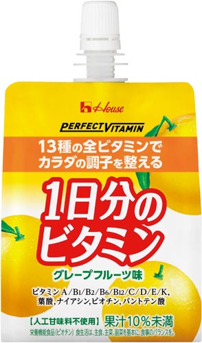 １日分のビタミンゼリーグレープフルーツ味　６個※