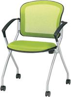 ミーティングチェア　ＡＭＣ－Ｆ４ＡＣ　グリーン４脚