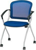 ミーティングチェア　ＡＭＣ－Ｆ４ＡＣ　ブルー　４脚