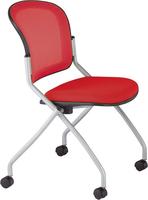 ミーティングチェア　ＡＭＣ－Ｆ４Ｃ　レッド　４脚