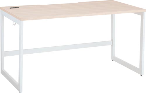 リスムデスクＤ７００Ｗ１４００　白脚　ナチュラル