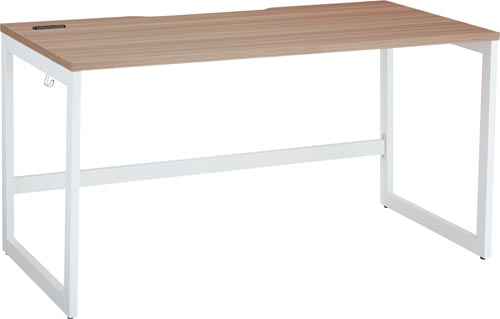 リスムデスクＤ７００Ｗ１４００　白脚　ウォルナット