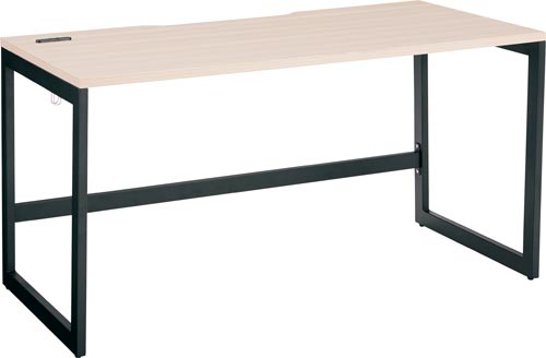 リスムデスクＤ７００Ｗ１４００　黒脚　ナチュラル