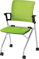 ミーティングチェア　ＭＣＮ－３　グリーン　４脚