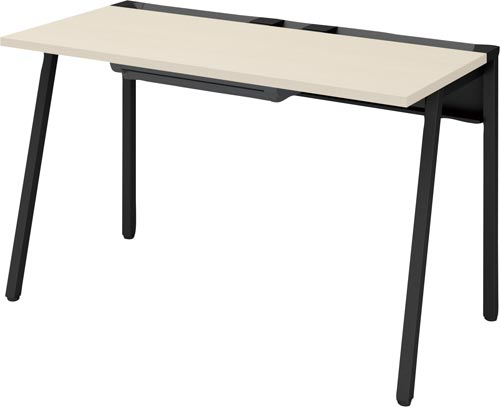 リーンデスク　引出付　Ｄ６００Ｗ１２００　黒脚ＮＡ