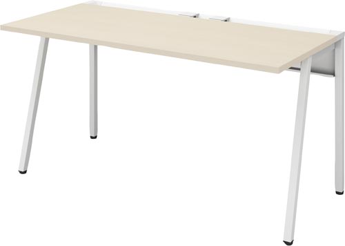 リーンデスク　Ｄ７００Ｗ１４００　白脚　ＮＡ