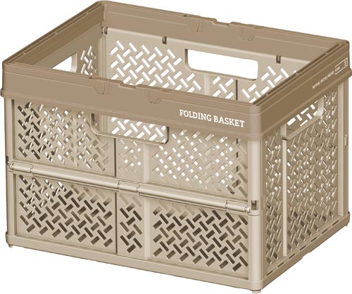 折りたたみバスケットＳ　ベージュ