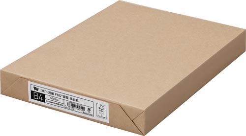 ＦＳＣ（Ｒ）認証　コピー用紙　高白色　Ｂ４　１冊