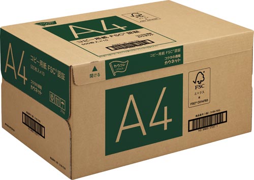 ＦＳＣ（Ｒ）認証　コピー用紙　Ａ４　１箱