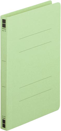 フラットファイル樹脂とじ具　Ａ５縦　緑　１００冊