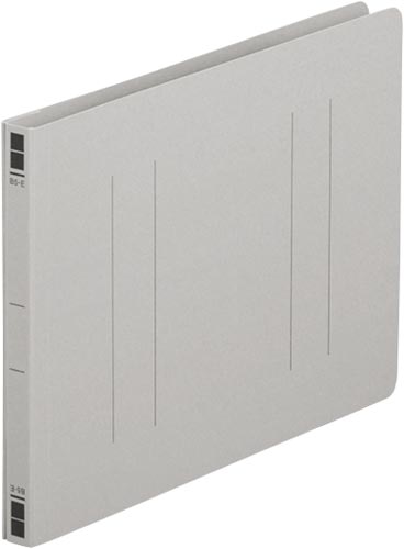 フラットファイル樹脂とじ具　Ｂ５横　灰　１００冊