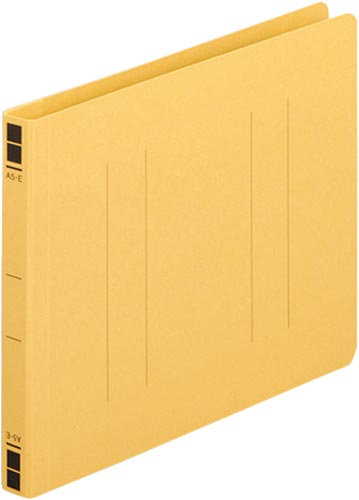 フラットファイル樹脂とじ具　Ａ５横　黄　１００冊