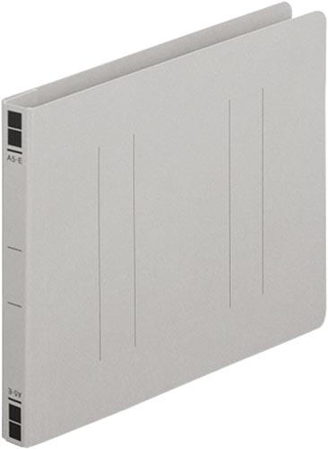 フラットファイル樹脂とじ具　Ａ５横　灰　１００冊