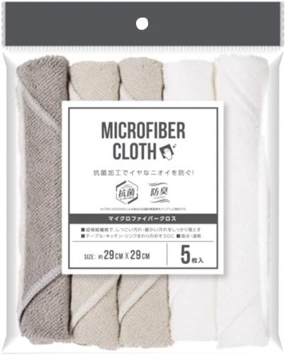 マイクロファイバークロス抗菌仕様５枚入×５
