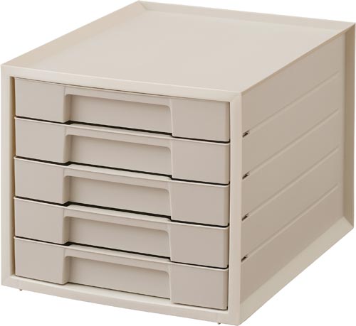 レターケース　浅型５段　グレー４個