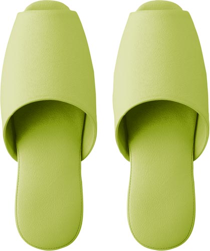 抗菌多機能ビニールスリッパ　前あき　グリーン