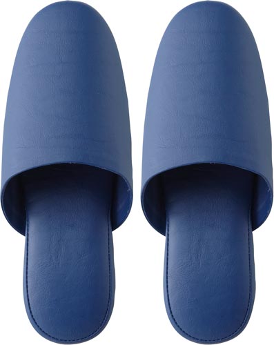 抗菌多機能ビニールスリッパ　前とじ　ネイビー