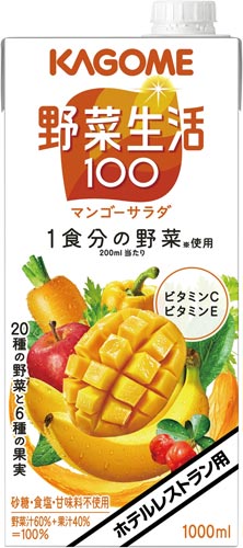 野菜生活１００マンゴーサラダＨＲ　１Ｌ　６本入※