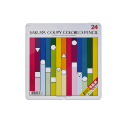 ク－ピ－色鉛筆２４色（スタンダード）Ｘ３